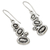 Sterling silver dangle earrings, 'Pebbles on the Beach' - India Fair Trade Abstract Sterling Silver Earrings