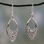 Sterling silver dangle earrings, 'Jali Blossoms' - Sterling Silver Earrings from India with Flowers and Foliage thumbail