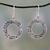 Pendientes colgantes de plata de ley - Pendientes circulares artesanales de lacy Sterling