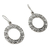 Sterling silver dangle earrings, 'Lacy Loops' - Lacy Sterling Handcrafted Circle Earrings