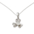 Rainbow moonstone pendant necklace, 'Cradle Lily' - Floral Sterling Silver and Rainbow Moonstone Necklace