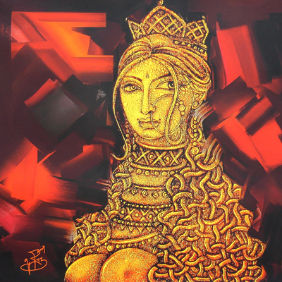 Giclee print on canvas, Lady I by Chelian