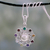 Multi-gemstone pendant necklace, 'Rainbow Halo' - Handcrafted Silver Necklace with Cultured Pearl and Gems thumbail