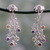 Multi-gemstone dangle earrings, 'Rainbow Wisteria' - Silver Earrings Handcrafted with 6 Kinds of Gems thumbail