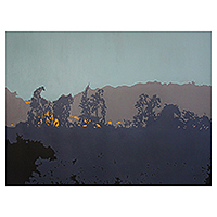 Giclee print on canvas, Silent Mountains by Milind Nayak