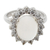 Moonstone cocktail ring, 'Dazzle' - Moonstone and Cubic Zirconia Sterilng Silver Cocktail Ring thumbail