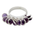 Amethyst cluster ring, 'Festive Style' - India Artisan Crafted Sterling Silver Ring with 10 Amethysts (image 2b) thumbail