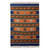 Wool dhurrie rug, 'Village Horizon' (4x6) - Orange Blue Hand Woven Dhurrie Wool Rug from India (4x6)