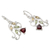 Multigemstone flower earrings, 'Rosebud Glory' - Multigemstone Flower Earrings Crafted with Sterling Silver (image 2b) thumbail