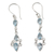 Blue topaz dangle earrings, 'Mystic Wonder' - Indian Fair Trade Sterling Silver Blue Topaz Earrings (image 2a) thumbail