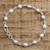 Cultured pearl tennis bracelet, 'Romantic Aura' - Cultured Pearl Handcrafted Tennis Bracelet Sterling Silver thumbail