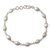 Cultured pearl tennis bracelet, 'Romantic Aura' - Cultured Pearl Handcrafted Tennis Bracelet Sterling Silver