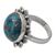 Sterling silver cocktail ring, 'Solar Blues' - Indian Blue Composite Turquoise on Sterling Silver Ring (image 2b) thumbail