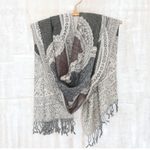 Jamawar wool shawl, 'Ivy and Paisley' - Brown and Olive Green Indian Jamawar Style Wool Shawl
