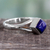 Lapis lazuli single stone ring, 'Regal Blue' - Artisan Crafted India Unisex Silver Ring with Lapis Lazuli thumbail