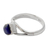 Lapis lazuli single stone ring, 'Regal Blue' - Artisan Crafted India Unisex Silver Ring with Lapis Lazuli (image 2b) thumbail