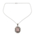 collar con colgante de cuarzo rosa - Collar de cuarzo rosa de comercio justo en plata de ley 925