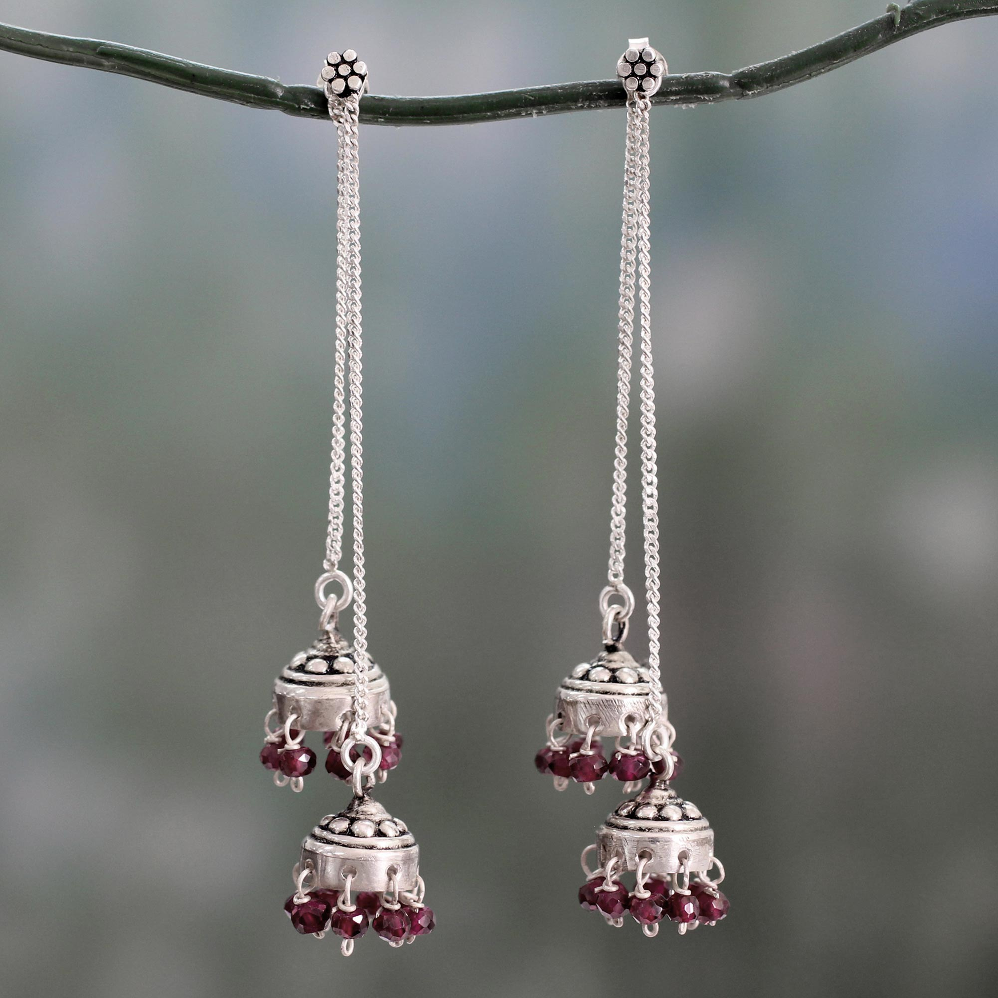 Silver Jhumkas Earrings - Shop From The Latest Collection - Silver Palace