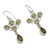 Peridot dangle earrings, 'Tart and Sweet' - Sterling Silver 925 and Peridot Dangle Style Earrings (image 2b) thumbail