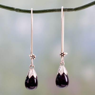 Unicef Uk Market Black Onyx And 925 Sterling Silver Dangle Onyx Dangle Earrings Pure Midnight Black And 925 Sterling Silver