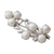 Cultured pearl brooch pin, 'Love Saga' - White Cultured Pearl and Sterling Silver Brooch Pin (image 2a) thumbail