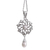 Collar con colgante de perlas cultivadas, 'Chakra Mandala' - Collar con colgante de perlas blancas cultivadas y Plata 925