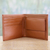 Men's leather wallet, 'Refined Tan' - Indian Classic Leather Wallet for Men in Tan (image 2b) thumbail