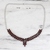 Garnet pendant necklace, 'Crimson Princess' - Garnet and Sterling Silver Statement Necklace from India (image 2) thumbail