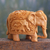 Holzskulptur, „Frieden und Harmonie“. - Akribisch geschnitzte Elefanten-Skulptur aus Holz aus Indien