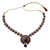 Halskette mit Keramikanhänger - Halskette mit blau-violettem und goldenem Keramikanhänger aus Indien
