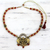 Collar colgante de cerámica - Collar con colgante de cerámica con motivo de diosa hindú