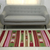 Wollteppich, (4x6) - Handgewebter Dhurrie-Teppich in Rot und Rosa mit grünen Akzenten