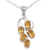 Citrine pendant necklace, 'Sunshine Harmony' - Rhodium Plated 925 Silver and Citrine Pendant Necklace