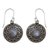 Rainbow moonstone dangle earrings, 'Moonlight Mandala' - Rainbow Moonstone Earrings with Oxidized Silver Accents thumbail