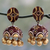 Ceramic dangle earrings, 'Chocolate Kiss' - Fair Trade Hand Painted Dangle Earrings in Chocolate Brown a thumbail