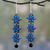 Ceramic dangle earrings, 'Daffodils' - Long Floral Dangle Earrings Handmade from Ceramic thumbail