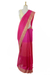 Cotton and silk blend sari, 'Fuchsia Charm' - Bright Pink Cotton and Silk Blend Sari with Golden Borders