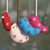 Wool felt ornaments, 'Messengers of Joy' (set of 4) - Assorted Color Wool Bird Ornaments from India (Set of 4)