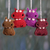 Wool felt ornaments, 'Curious Hippos' (set of 4) - Assorted Color Wool Felt Hippo Ornaments (Set of 4) (image 2) thumbail