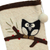Wool felt holiday stocking, 'Jolly Owls' - Ivory Wool Felt Christmas Stocking with Owl Motif