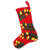 Wool felt stocking, 'Jungle Christmas' - Red Wool Felt Christmas Stocking with Leafy Vine Applique