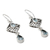 Blue topaz dangle earrings, 'Regal in Blue' - Blue Topaz Dangle Earrings with 5 Carats of Gemstones (image 2b) thumbail