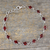 Garnet link bracelet, 'Crimson Relay' - Eleven Carat Garnet Link Bracelet in Rhodium Plated Silver (image 2) thumbail
