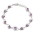 Amethyst link bracelet, 'Lilac Waves' - Amethyst and Rhodium Plated Sterling Silver Bracelet thumbail