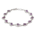 Amethyst link bracelet, 'Lilac Waves' - Amethyst and Rhodium Plated Sterling Silver Bracelet (image 2b) thumbail