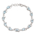 Blue topaz link bracelet, 'Meandering Vine' - Sterling Silver Bracelet with Eleven Carats of Blue Topaz thumbail