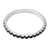Onyx bangle bracelet, 'Fast Track' - Contemporary Silver Bangle Bracelet Set with Onyx