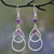 Amethyst dangle earrings, 'Purple Ice' - Contemporary Sterling Silver Earrings with Amethysts