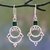 Onyx dangle earrings, 'Green Jaipur Magic' - Artisan Designed Sterling Silver Earrings with Green Onyx