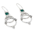 Onyx dangle earrings, 'Green Jaipur Magic' - Artisan Designed Sterling Silver Earrings with Green Onyx (image 2b) thumbail
